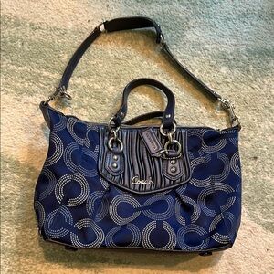 Coach Blue Geometric Shoulder Bag